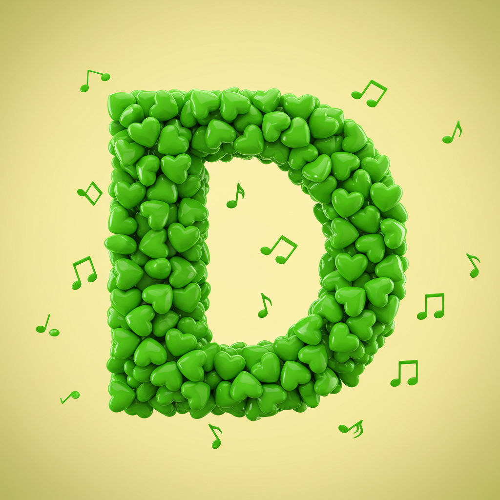 Green hearts — litera D