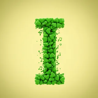 Green hearts — litera I