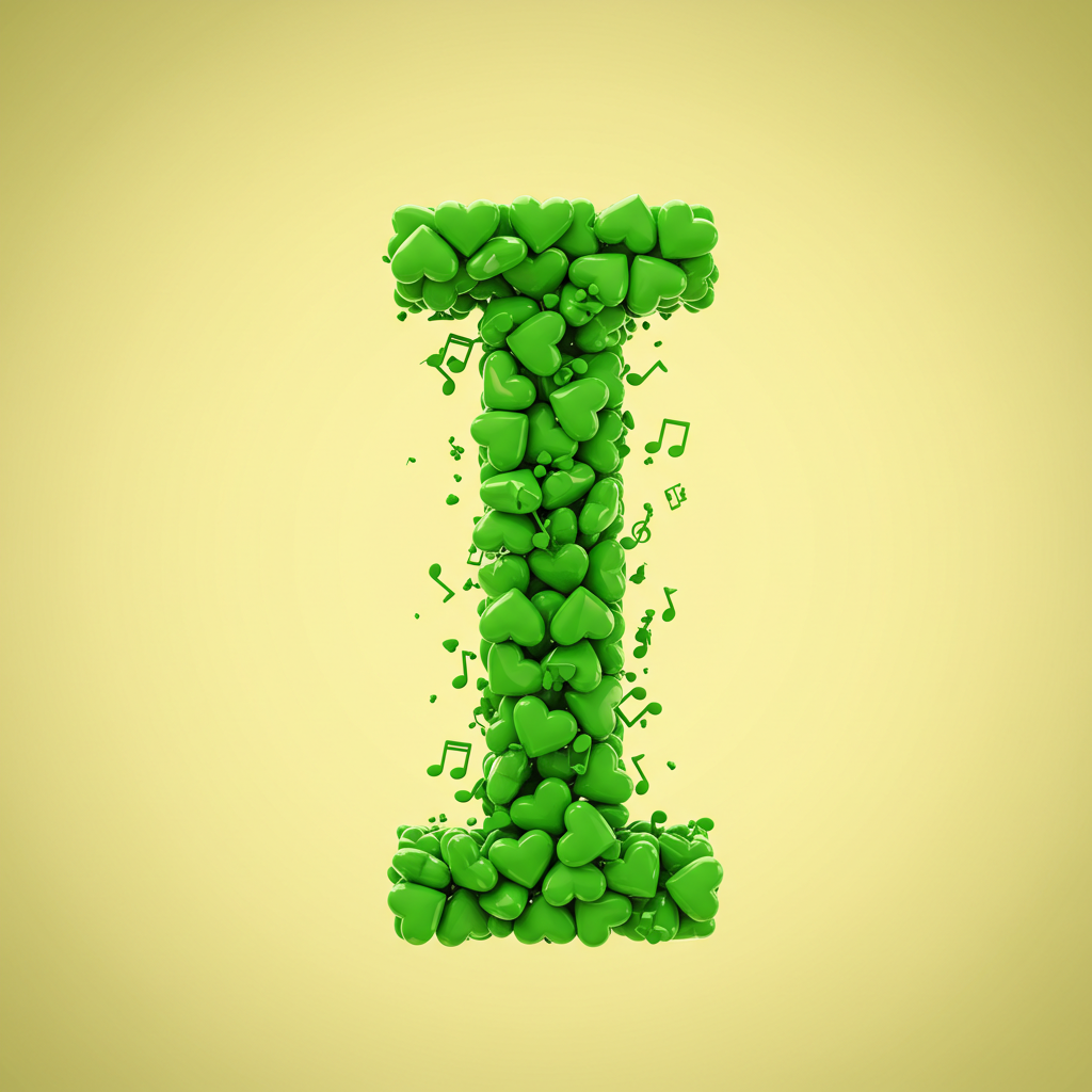 Green hearts — litera I