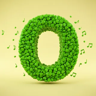 Green hearts — litera O