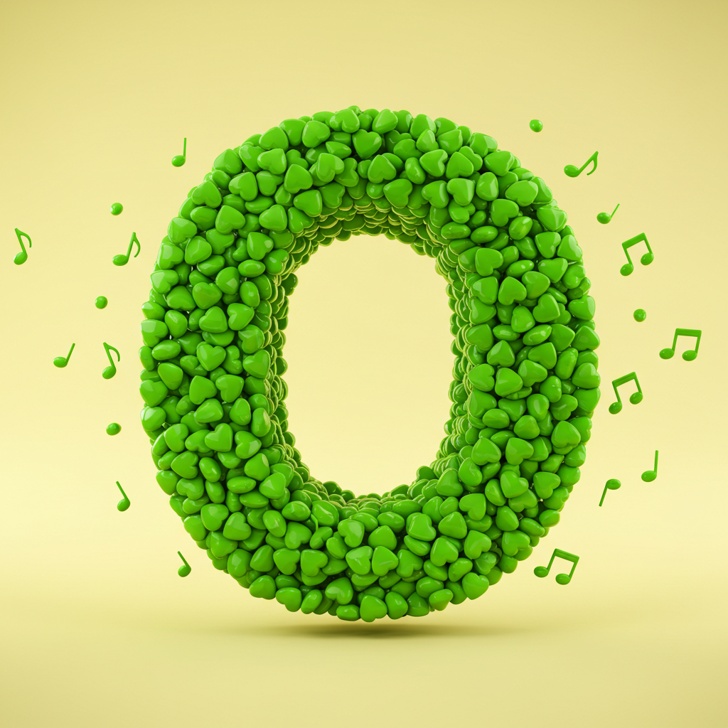 Green hearts — litera O
