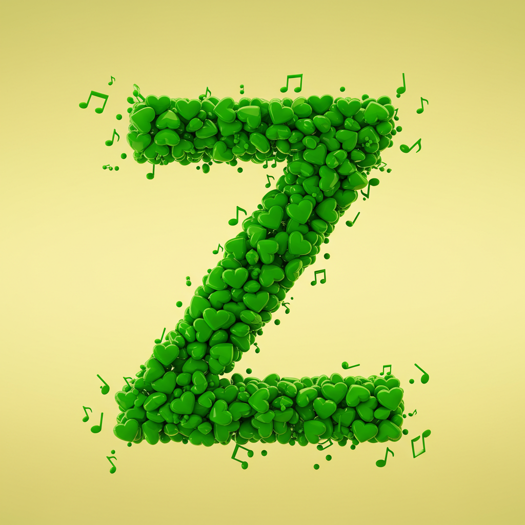Green hearts — litera Z
