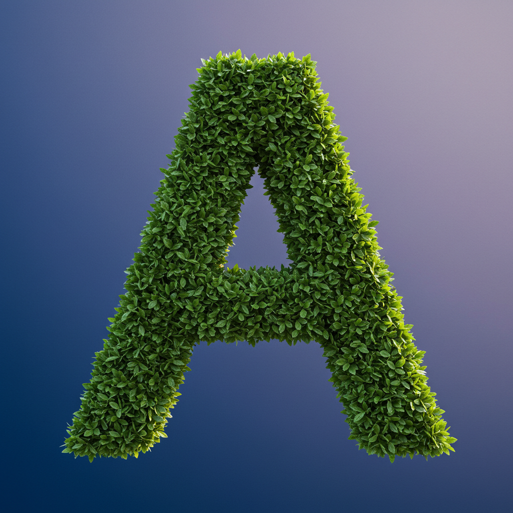 Green leaves 2 — litera A (wariant 2)