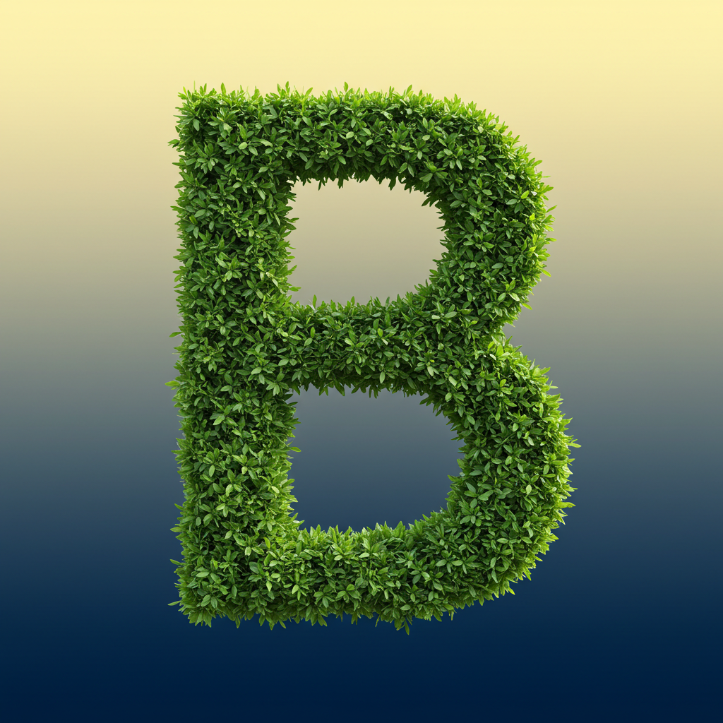 Green leaves 2 — litera B (wariant 2)