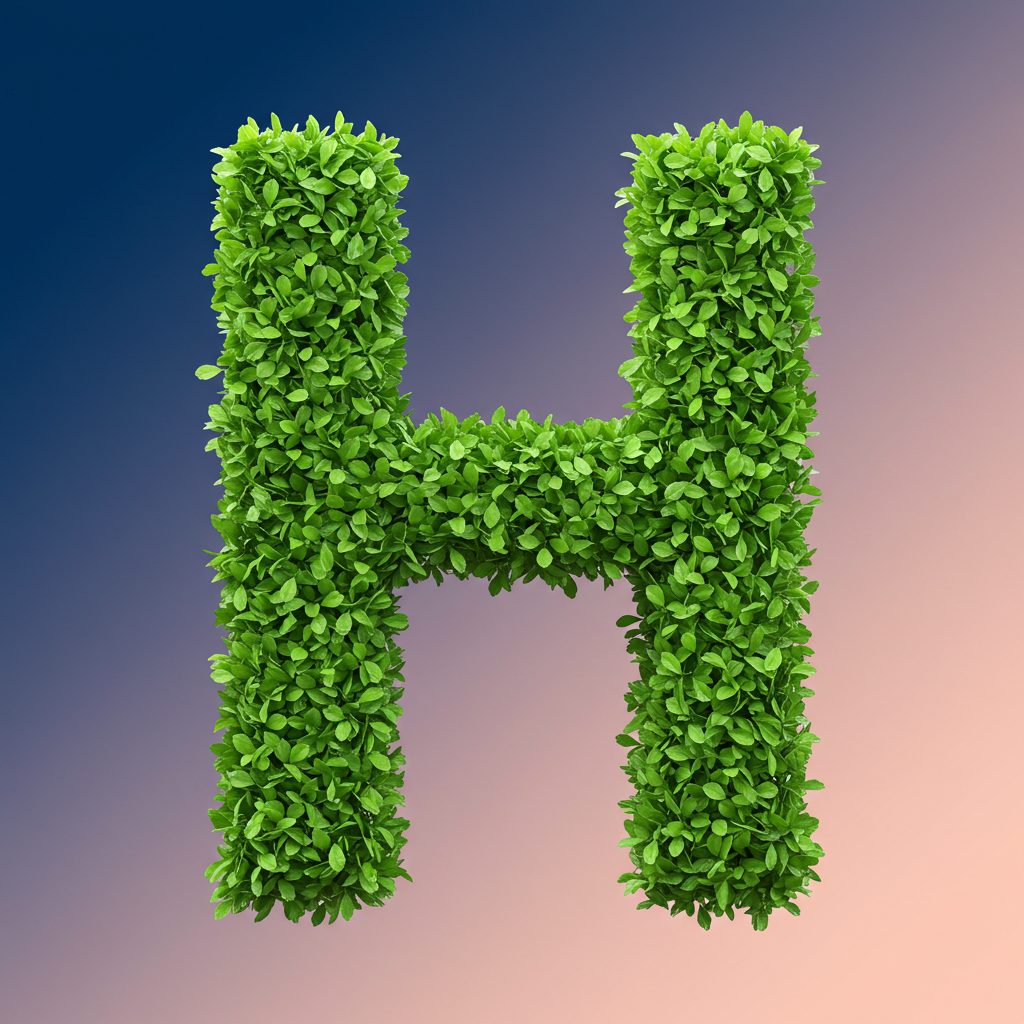 Green leaves 2 — litera H
