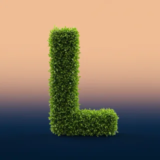 Green leaves 2 — litera L (wariant 2)