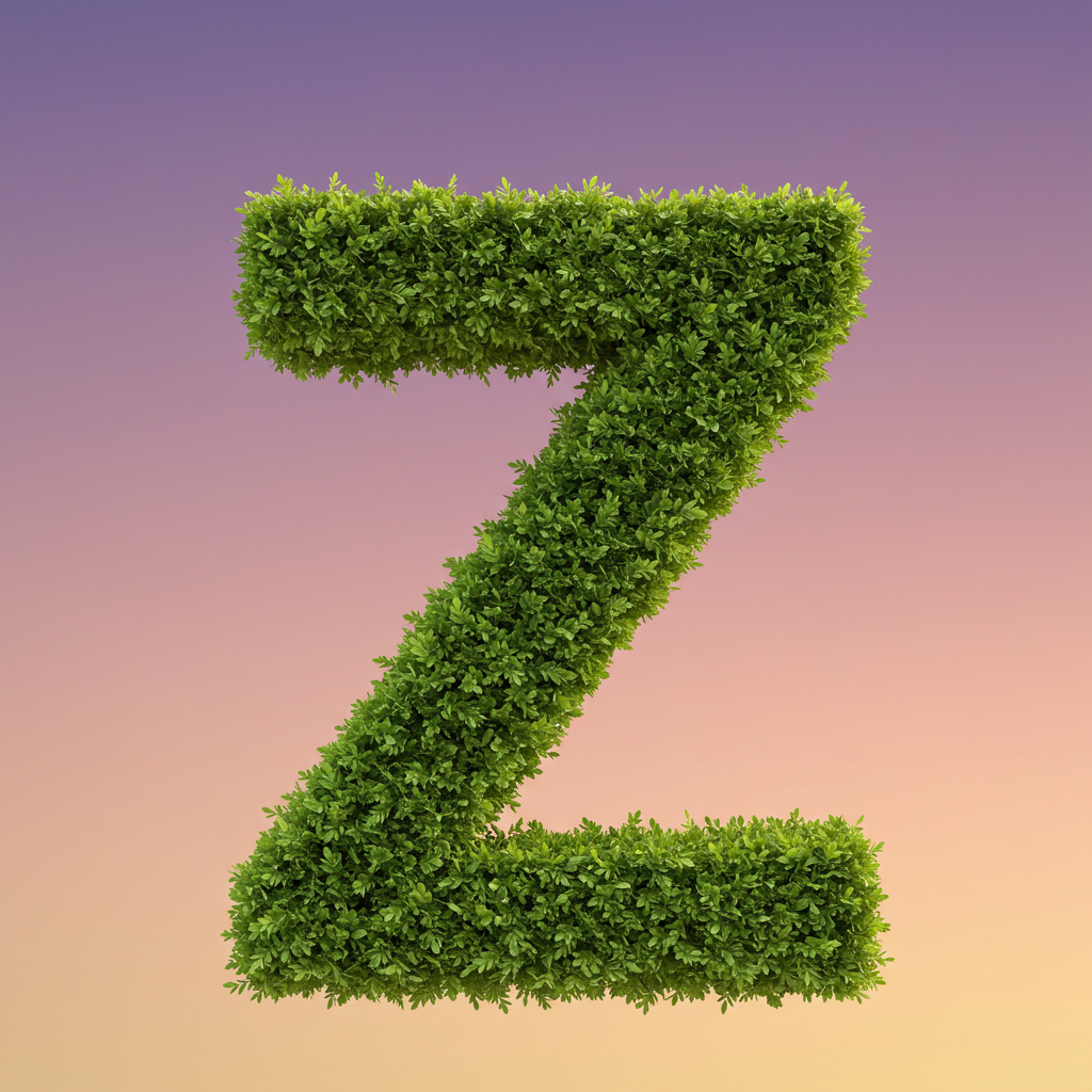 Green leaves 2 — litera Z (wariant 2)