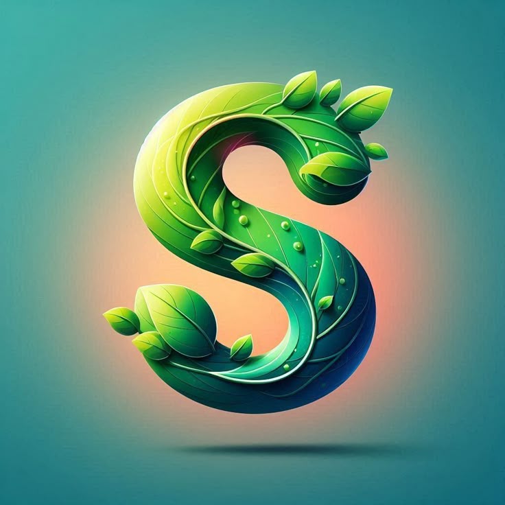 Green leaves — litera S