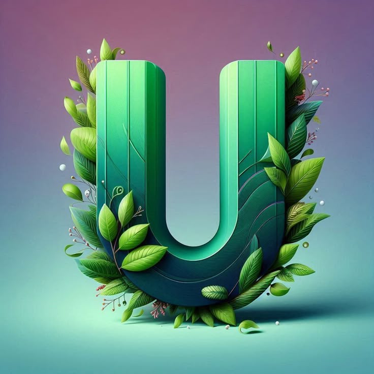 Green leaves — litera U