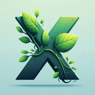 Green leaves — litera X