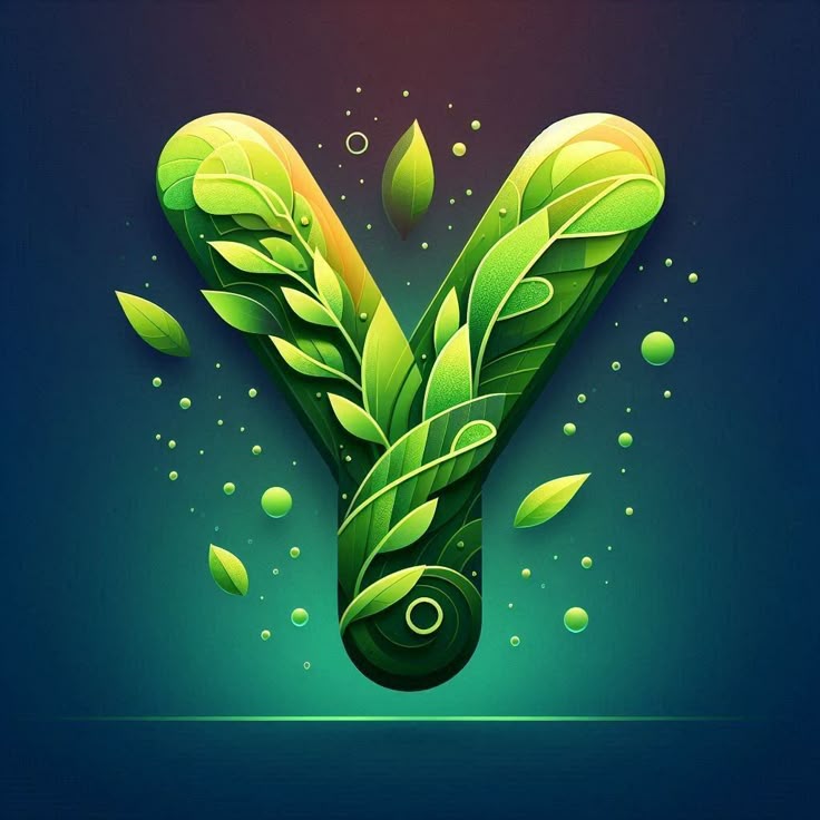 Green leaves — litera Y