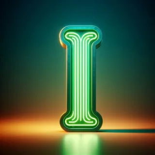 Green neon — litera I