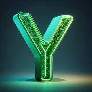 Green neon — litera Y