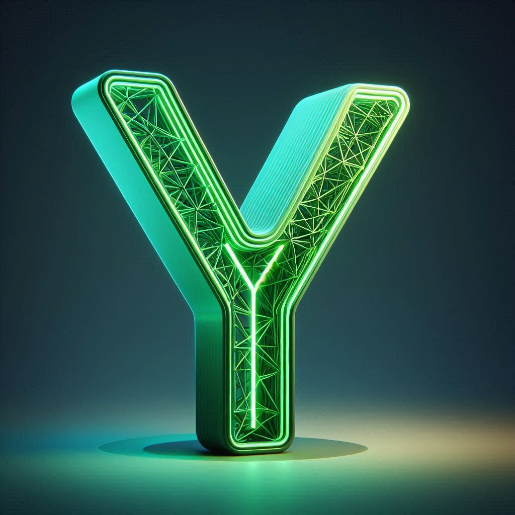 Green neon — litera Y