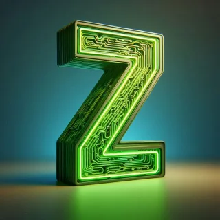Green neon — litera Z (wariant 2)