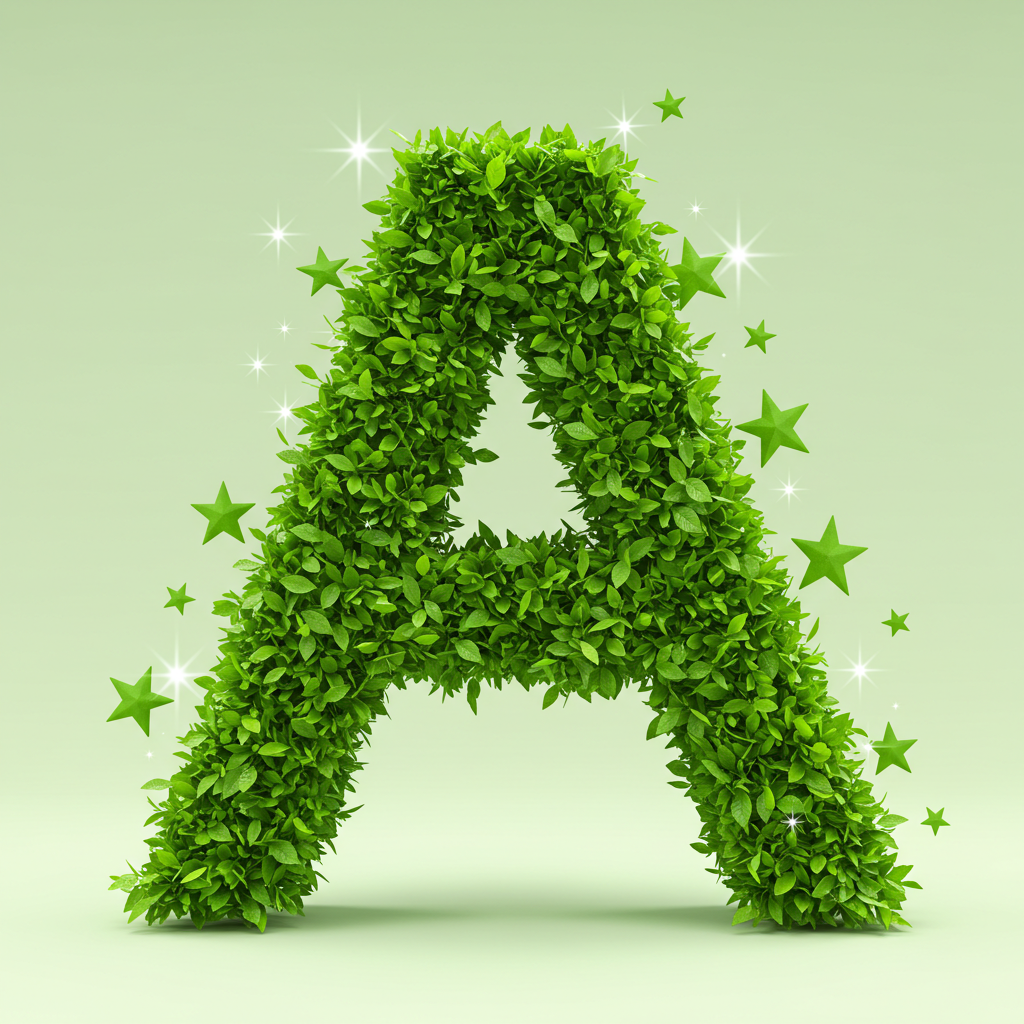 Green stars — litera A