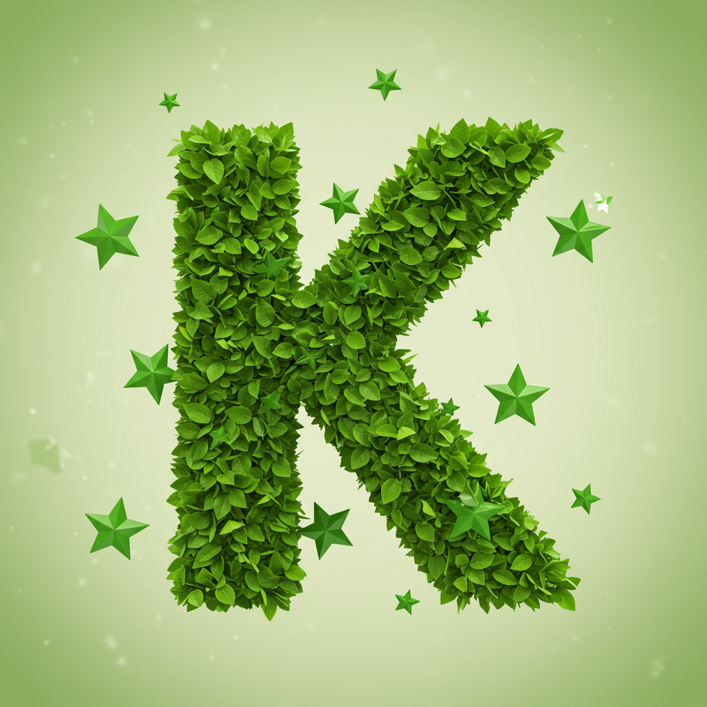Green stars — litera K
