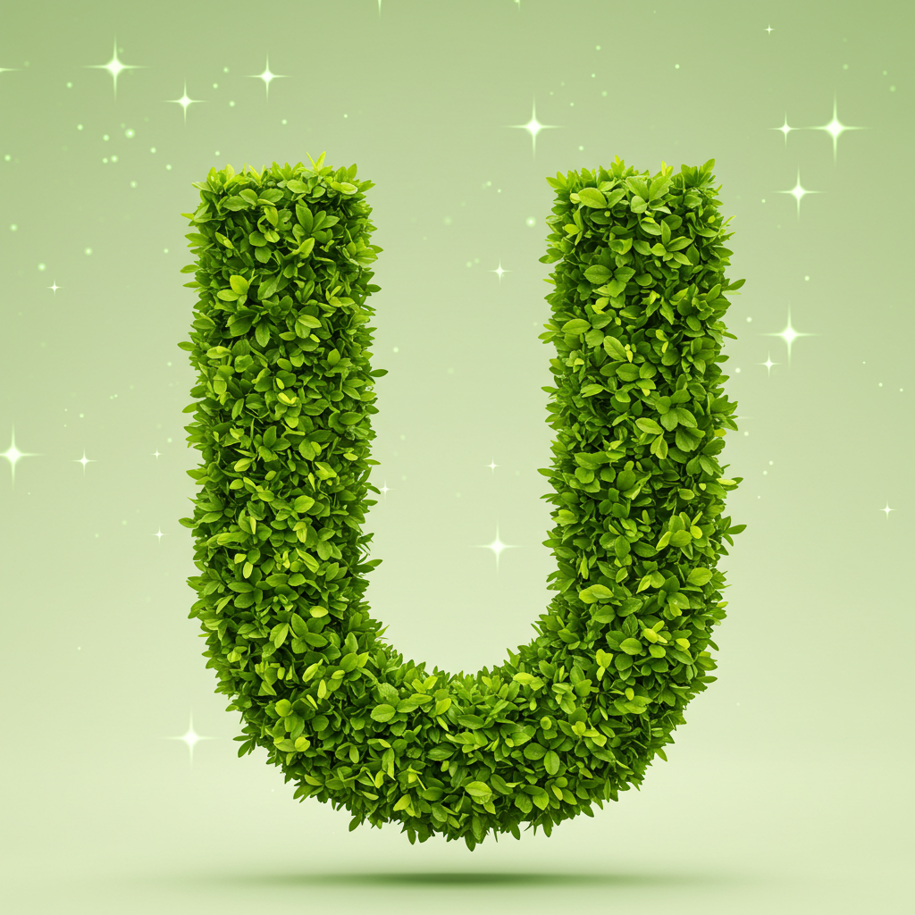 Green stars — litera U
