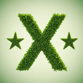 Green stars — litera X