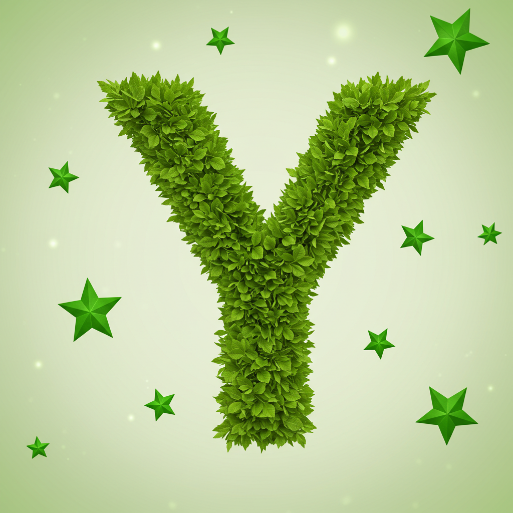 Green stars — litera Y