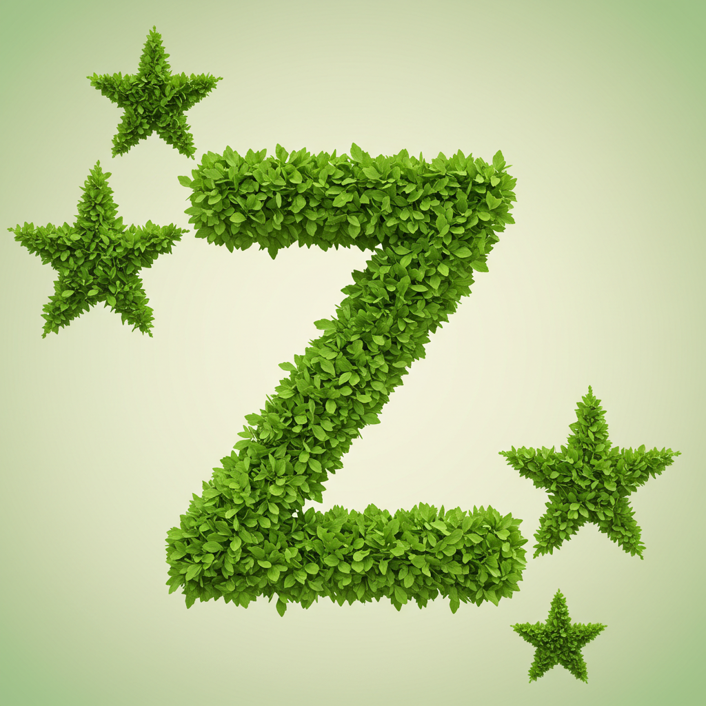 Green stars — litera Z (wariant 2)
