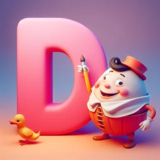 Humpty Dumpty — litera D (wariant 2)