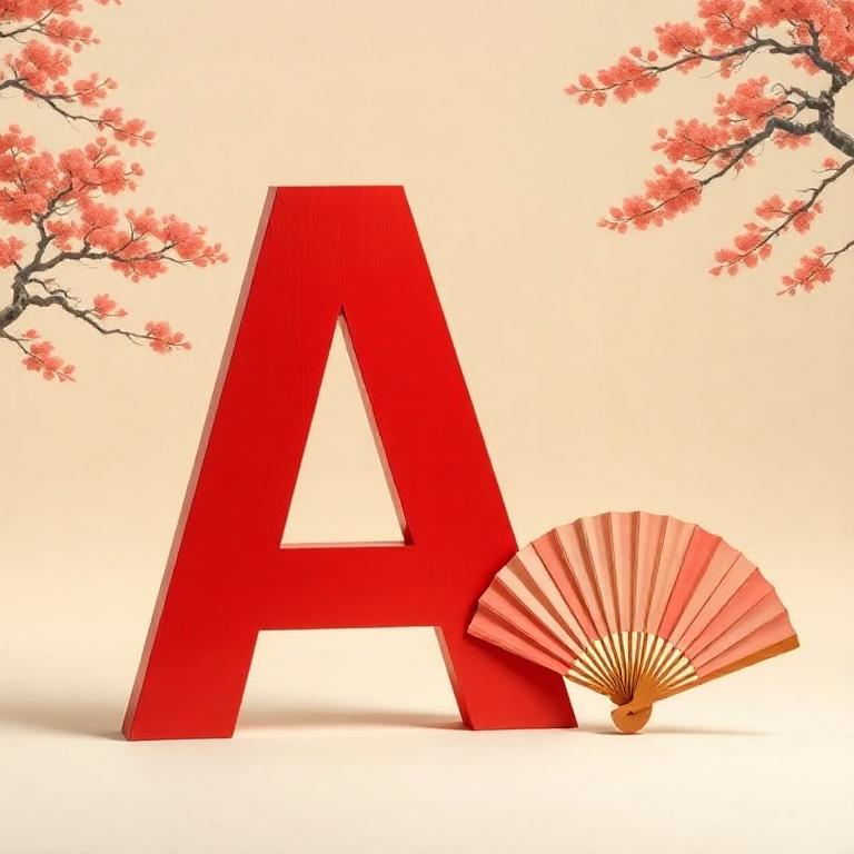 Japanese fan — litera A