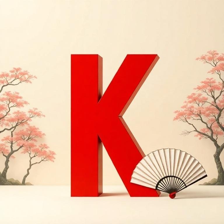 Japanese fan — litera K