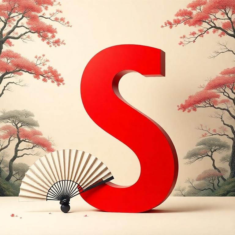 Japanese fan — litera S