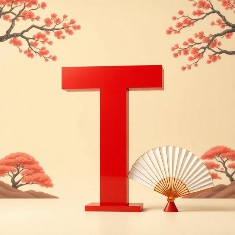 Japanese fan — litera T