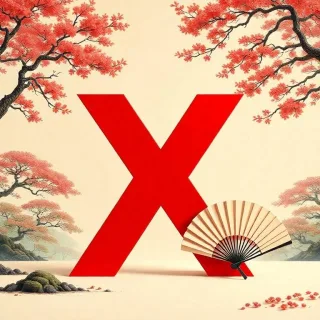Japanese fan — litera X
