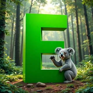 Koala bear — litera E