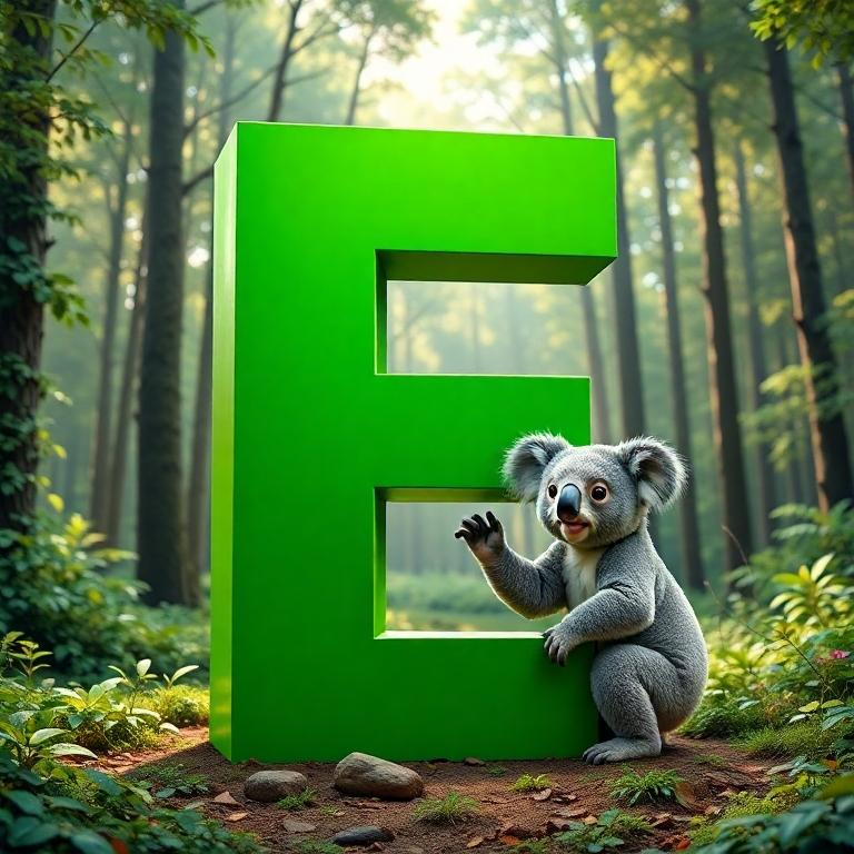 Koala bear — litera E