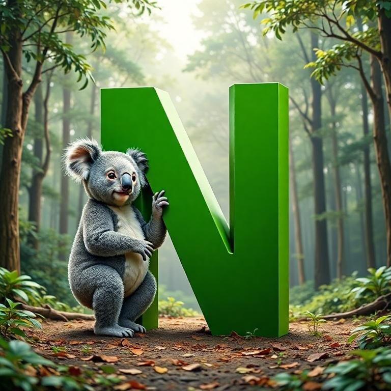Koala bear — litera N