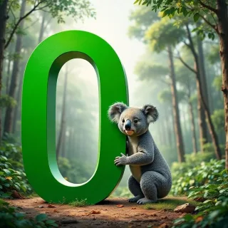 Koala bear — litera O
