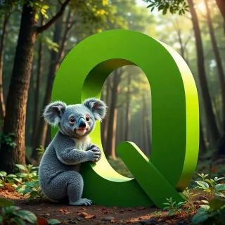 Koala bear — litera Q