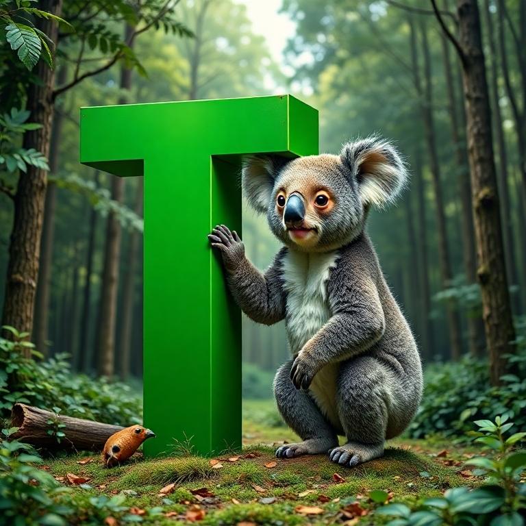 Koala bear — litera T