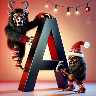 Krampus — litera A (wariant 2)