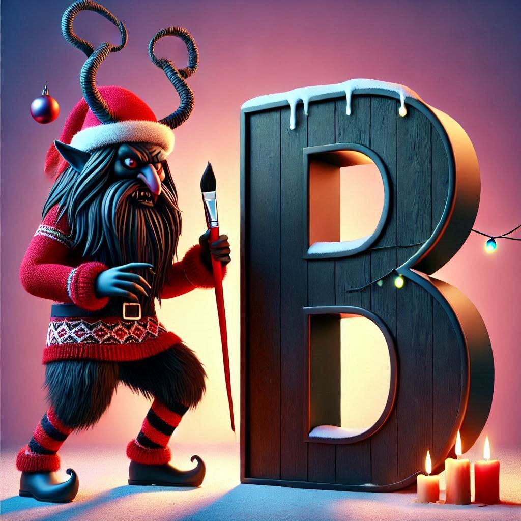 Krampus — litera B (wariant 2)
