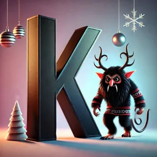 Krampus — litera K (wariant 2)
