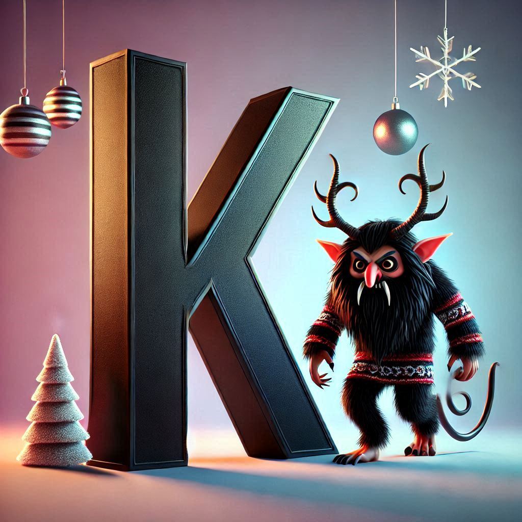 Krampus — litera K (wariant 2)