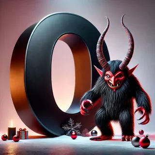 Krampus — litera O (wariant 2)