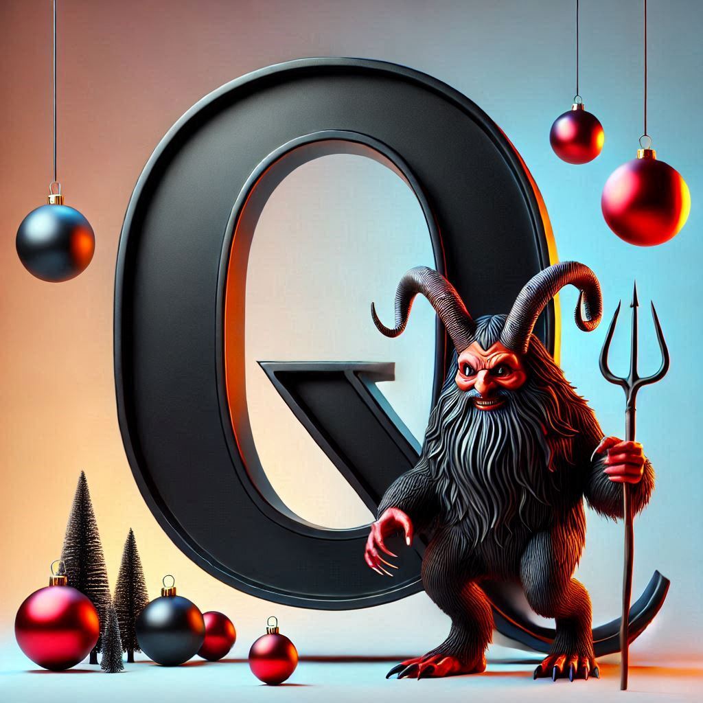 Krampus — litera Q (wariant 2)