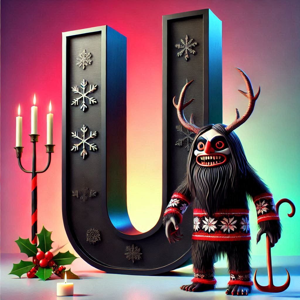 Krampus — litera U (wariant 2)