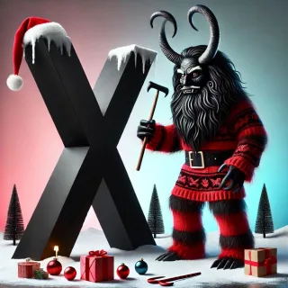 Krampus — litera X (wariant 2)