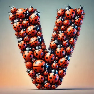 Ladybird 2 — litera V (wariant 2)