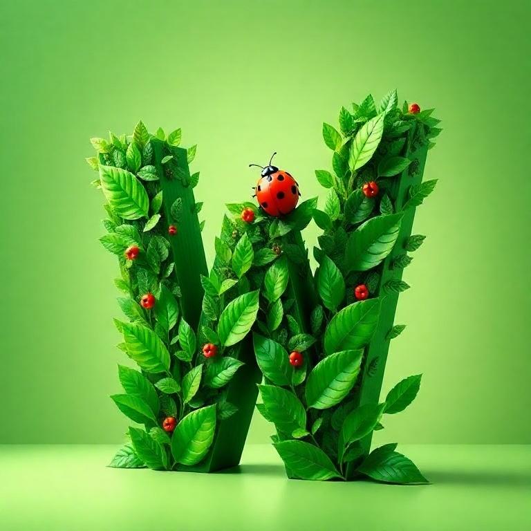 Ladybird — litera W
