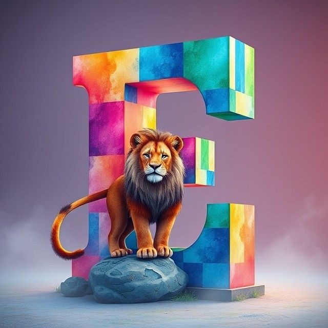 Lion — litera E