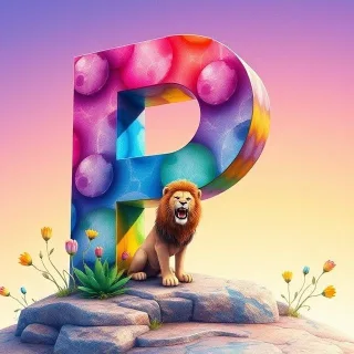 Lion — litera P