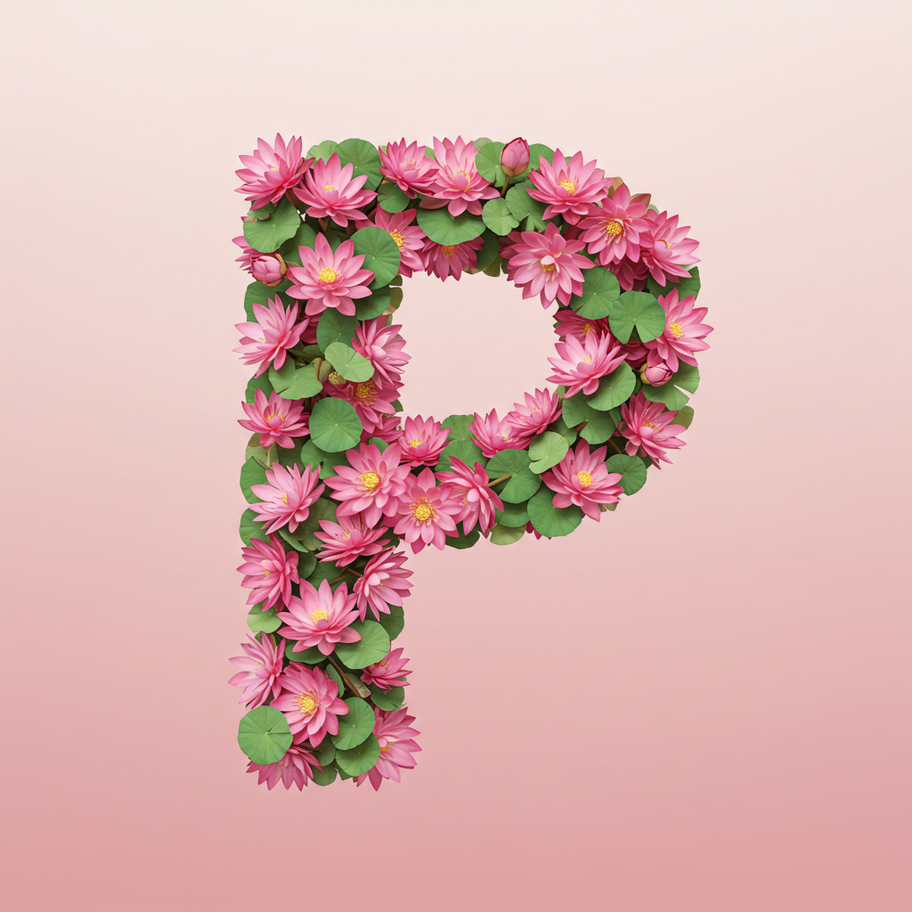Lotus — litera P (wariant 2)